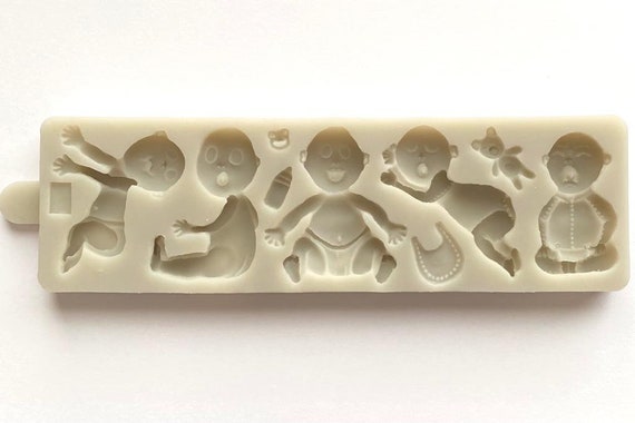 BABY VARIETY MOLD Baby Shower Cake Decoration Unique Detailed Fondant Mold Cute Baby Bottle Bib Teddy Bear Chocolate Mold Baking Supplies Etsy Canada