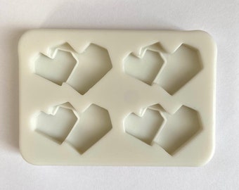 DOUBLE HEARTS MOLD, Valentines Day Fondant Mold, Cake Decoration, Chocolate Mold, Candy Mold, Wedding Theme, Chocolate Covered Treats Mold