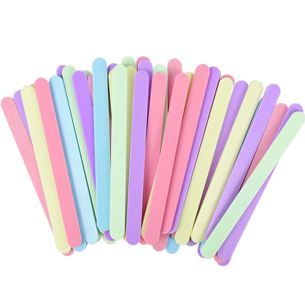 ACRYLIC POPSICLE STICKS (10) for Cakesicles, Ice Cream, Treats, Cake Pops, Pastel Colors Baby Blue, Pink, Purple, Green, for Baby Shower