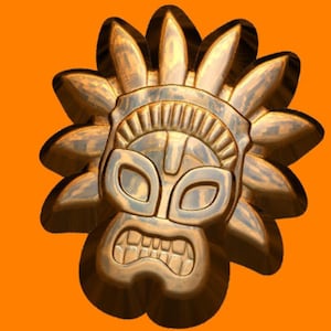 TIKI MASK MOLD, Aloha Theme Mold, Summer Soap Mold, Beach Chocolate Mold, Fondant, Cake Decoration, Candle Wax Mold, Luau Theme, Hawaiian