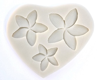 PLUMERIA MOLD, Plumeria Flower Mold, Fondant Mold, Silicone Chocolate Mold, Cupcake Decorating, Clay, Resin Mold, Tropical Princess Theme