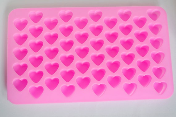 MINI HEARTS MOLD - Silicone Soap Mold, 55 Heart Embeds Mold, Chocolate Candy Mold, Small Hearts Mold, Polymer Clay, Ice Mold, Resin Supplies