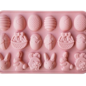 PAASSCHIMMEL, chocoladevorm paaseieren, fondantvorm, snoepvorm, paasbakken, konijnenvorm, harsvorm, zeep ingebed mal
