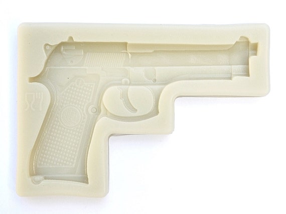 GUN MOLD, Fondant Mold, Chocolate Mold, Cake Decorating Police Officer  Theme, Pistol Mold, Military Mold, Western Mold, Resin Mold, Clay