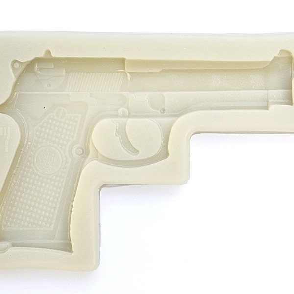 GUN MOLD, Fondant Mold, Chocolate Mold, Cake Decorating Police Officer Theme, Pistol Mold, Military Mold, Western Mold, Resin Mold, Clay