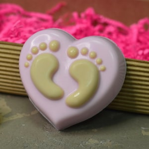 Heart With Baby Feet Mold, Soap Mold, Bath Bomb Mold, Chocolate Mold, Cake Decorating Supplies, Baby Shower Mold, Fondant Mold, Baby Cake