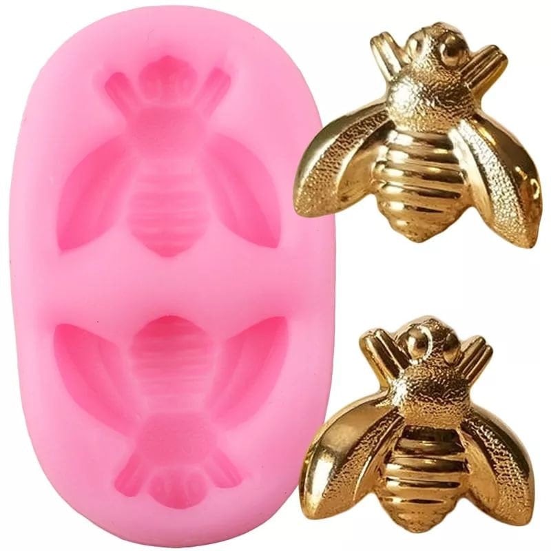 4pcs Bumble Bee Silicone Mold Honeycomb Bees Chocolate Moulds Bee