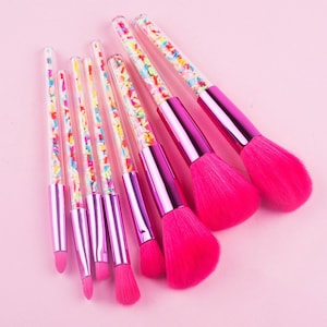 STAUBBÜRSTEN SET (8 Stück), Pinsel für Lüsterstaub, Essbare Glitzer, Perlenstaub, Backwerkzeuge, Zubehör, Fondant Dekoration Pinsel für Kuchen