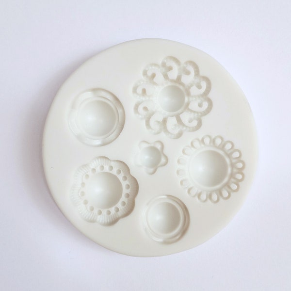 BUTTONS VARIETY MOLD, Fondant Mold, Jewels Cake Decoration, Clay Mold, Resin Mold, Jewelry Making Supplies, Sweet Sixteen Cake Decoration