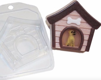 DOG HOUSE MOLD, Dog Soap Mold, Bath Bomb Mold, Pet Theme Mold, Animal Mold, Dog Bone Mold, Kennel Mold, Dog Theme Mold, Chocolate Making