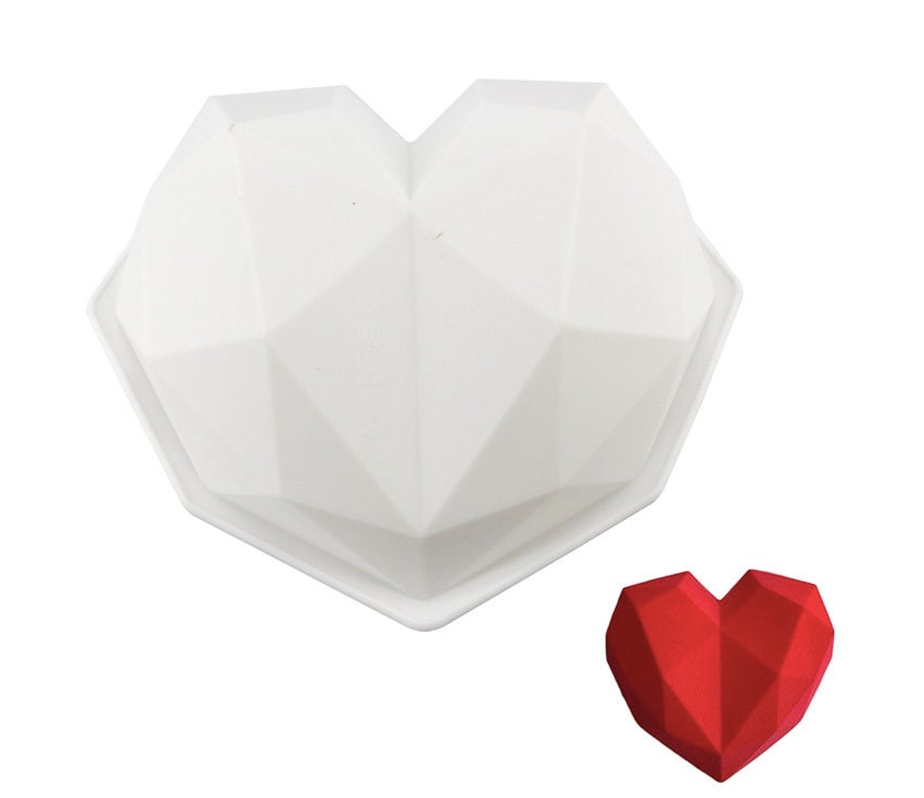 3 Piece, Geometric, Breakable Heart, Plastic Chocolate Mold