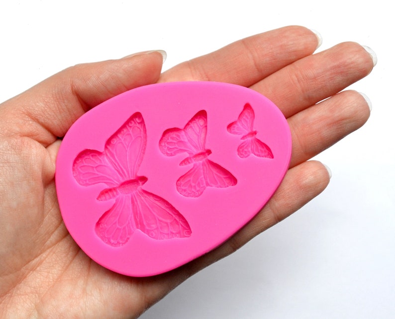 BUTTERFLY MOLD 3 Cavity Highly Detailed Butterflies Mold Etsy