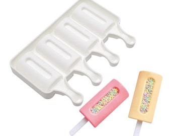 POPSICLE MOLD (4 Cavity), Cakesicle Mold, Ice Cream Mold, Dessert Mold, High Quality Silicone Mold, Candy Mold, Baking Supplies, Baking Mold