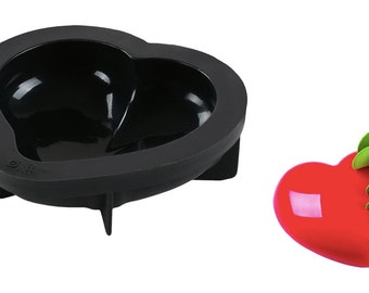 BREAKABLE HEART MOLD, molde de chocolate de corazón grande, molde de hornear, molde de postre, molde mousse, molde de fondante de silicona de alta calidad, shapem