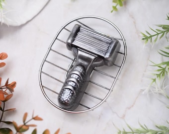 Molde para maquinilla de afeitar, molde para jabón, molde para bombas de baño, molde para chocolate, suministros para decoración de pasteles, molde único para el Día del Padre, decoración de pastel de cumpleaños para él.