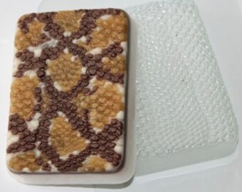 SNAKE PATTERN MOLD, Soap Mold, Bath Bomb Mold, Chocolate Mold, Fondant Mold, Bath Bomb Making Supplies, Reptile Mold, Snake Skin Mold