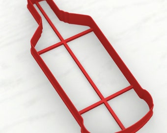 BOTTLE COOKIE CUTTER, Fondant Cutter, Wine Bottle Mold, Cake Decoration, Plastic Cookie Cutter, Alcohol Bottle Cutter, Baking Supplies