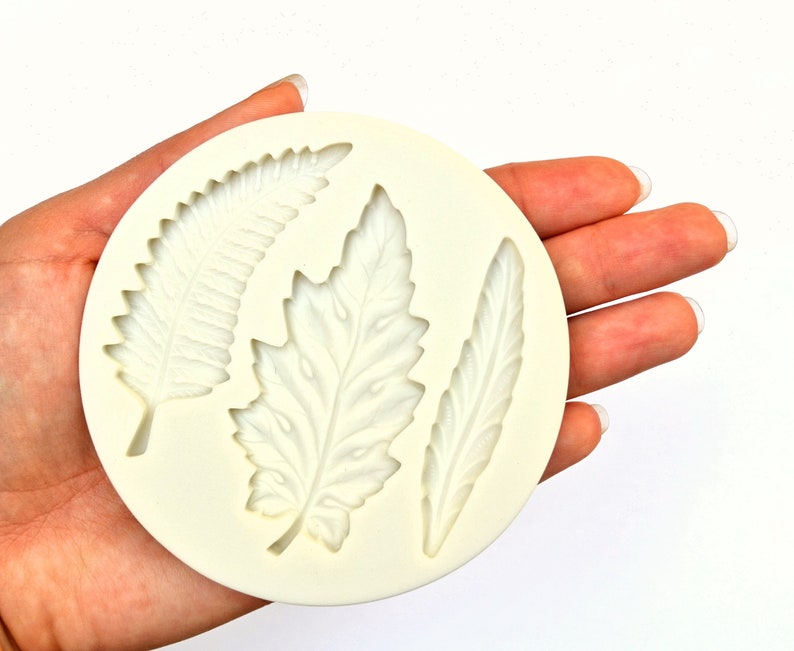 3 Cavity Silicone Fondant Mold Cake Decorating Chocolate Making Mold Bird Mold Sugarcraft Mold FEATHERS VARIETY MOLD Feather Mould
