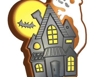 Halloween Mold, SCARY HOUSE MOLD, Bath Bomb Mold, Soap Mold, Chocolate Mold, Cake Decoration, Fondant Mold, Soap Making Supplies, Ghost Mold
