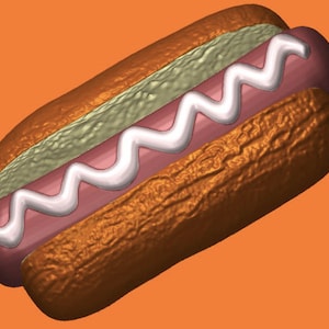 Molde de jabón - HOT DOG MOLD - Molde de bomba de baño, moho de comida rápida, moho de chocolate, molde de decoración de pastel, moho de fondant, suministros únicos de fabricación de jabón