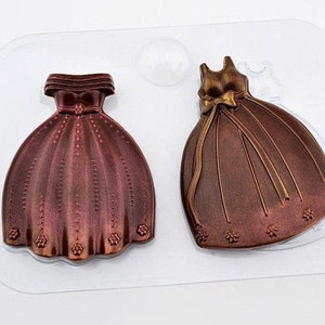DRESS MOLD SET, Chocolate Mold, Soap Mold, Sweet Sixteen Cake Decoration, Fashion Mold, Bridal Shower Mold, Bachelorette, Molds for Her