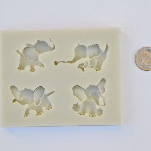 Elephant Silicone Mold Baby Elephant Baby Shower Fondant Etsy