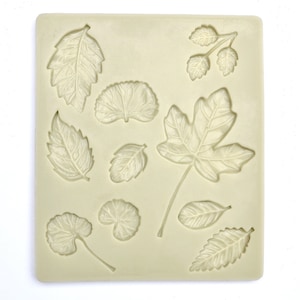 LARGE LEAVES MOLD, Leaf Shaped Fondant Mold, 10 Cavity Mold, Woodland Theme Cake Decoration, Autumn Leaves Gumpaste Mold, Resin, Chocolate