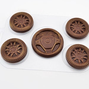 Car Theme Variety Mold - Auto Tires & Wheel Chocolate Mold, Car Parts Cake Decoration Mold, Soap Mold, Mens Mold, Fathers Day Mold, Cars