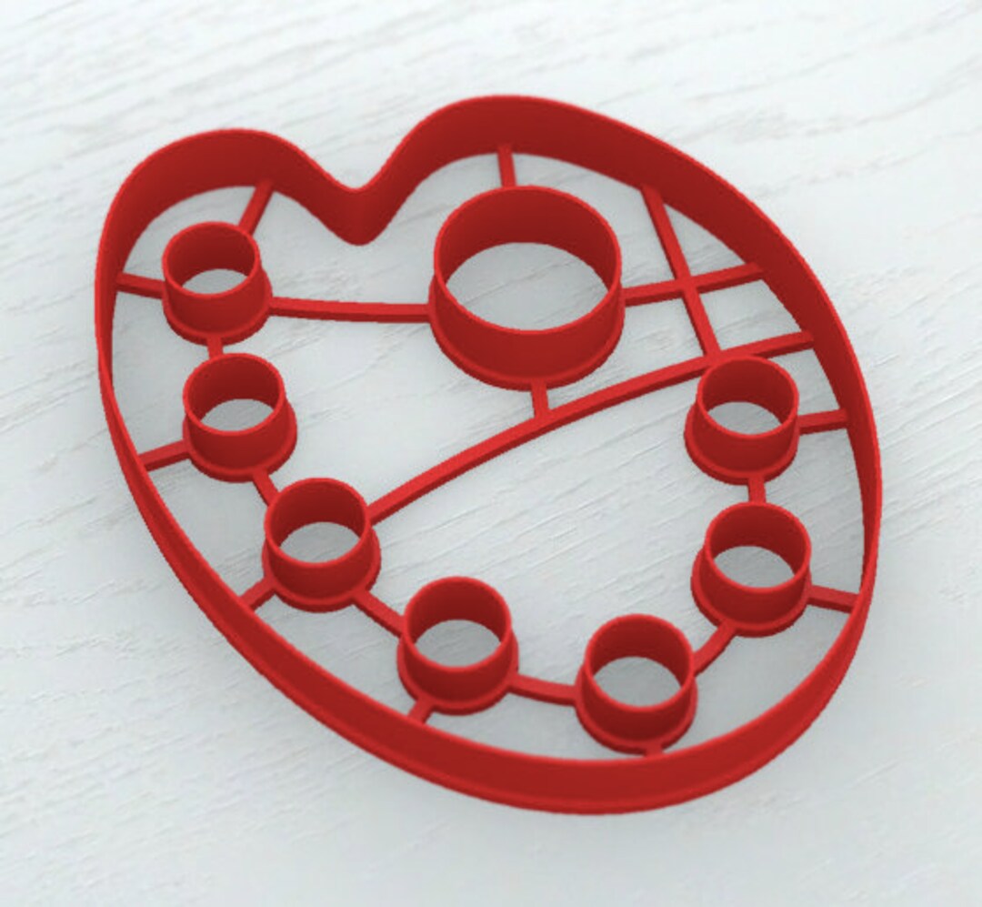 Art Palette COOKIE CUTTER, Fondant Cutter, Artist Theme, Art Cake