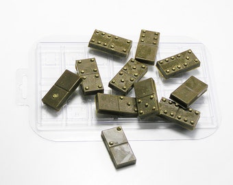 DOMINOS MOLD, Forma na czekoladki, Forma na mydło z tworzywa sztucznego, Unikalna forma do dekoracji ciasta, Forma w tematyce gier stołowych, Forma na fondant, Gotowa do wysyłki, Shapem