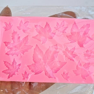 Leaves Mold, Leaf Mold, 13 - Cavity Highly Detailed Mold, Cake Decoration Mold, Cupcake Mold Woodland Theme, Resin Mold, Polymer Clay Mold