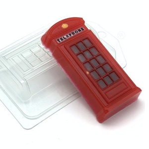 Londontemaform - TELEFONKLUBBFORM - Tvålform, Badbombsform, Chokladform, Plastform, Englandsform, Brittisk form, Resetema