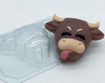 Stampo in silicone a forma di mucca per sapone, candele, resina, argilla, gesso e altri mestieri