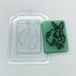 BUNNY MOLD, Plastic Soap Mold, Bath Bomb Mold, Chocolate Mold, Soap Making Supplies, Forest Animals Mold, Easter Cake Decoration, Candle Wax