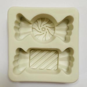 PEPPERMINT CANDY MOLD, Christmas Cake Decoration, Chocolate Mold, Fondant Mold, Holiday Baking, Gingerbread House, Santa, Elves, Resin Mold