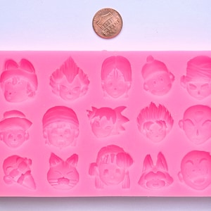 ANIME MOLD, Fondant Mold, Silicone Chocolate Mold, Cartoon Inspired Mold, Japanese Theme, Gamer Cake Decorating, Candy, Novelty Kids Mold