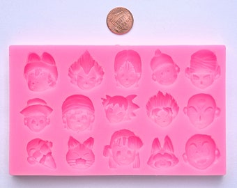 ANIME MOLD, Fondant Mold, Silicone Chocolate Mold, Cartoon Inspired Mold, Japanese Theme, Gamer Cake Decorating, Candy, Novelty Kids Mold