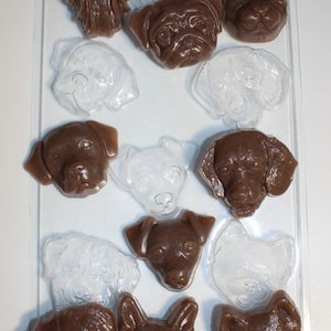 MOLDE PARA PERROS - Molde surtido de 10 razas de perros - Molde para cachorros, mascotas, chocolate, dulces, jabón, cachorros