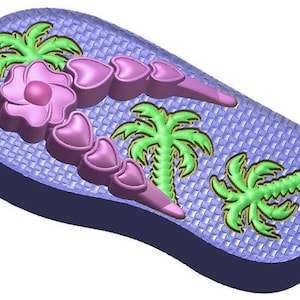 FLIP FLOP MOLD, Molde de jabón, Molde de bomba de baño, Molde de chocolate, Molde de fondant, Decoración de pasteles temáticos hawaianos, Playa, Océano, Verano, Palmeras