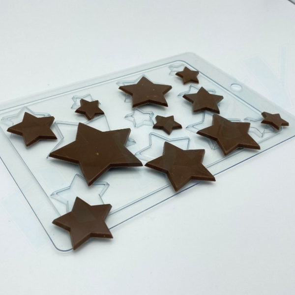 STAR VARIETY MOLD, Chocolate Mold, Twinkle Twinkle Star Baby Shower Cake Decorating Supplies, Candy Mold, Soap Embeds Mold, Candle Wax Mold