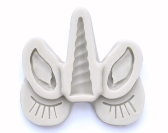 UNICORN MOLD, Fondant Cake Decorating Mold, Unicorn Cupcake Set Silicone Mold, Unicorn Horn Mold for Resin, Unicorn Themed Chocolate Mold