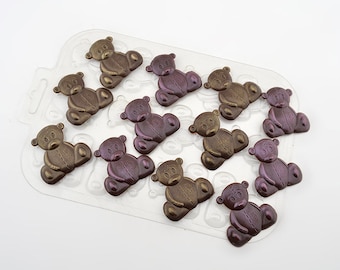 FORMA TEDDY BEARS, Forma na czekoladki Mini Bears, Forma na zwierzęta, Dekoracja babeczek, Forma plastikowa do wkładów mydlanych, Uroczy wystrój tortu na baby shower