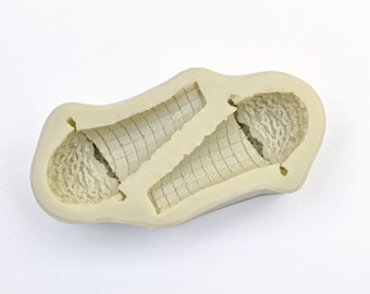 MOHO HELADO, Cono de helado, Molde de fondant de silicona, Molde temático de verano altamente detallado, Herramientas de decoración de pasteles, Suministros para hacer chocolate