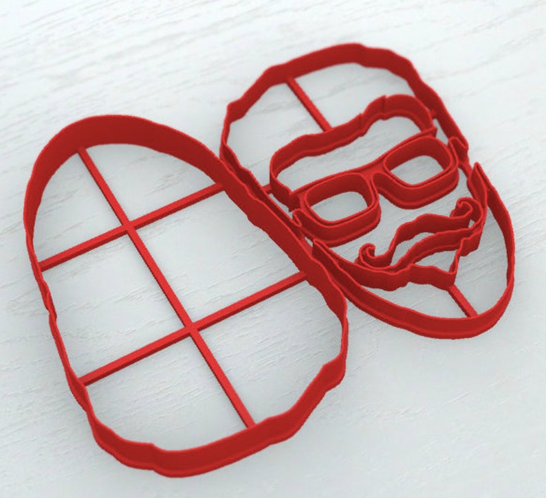 BEARD GUY Cookie CUTTER Fondant Cutter Cool Guy Cookie Etsy