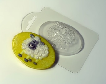 SHEEP MOLD, Cute Animal Shaped Soap Mold, Bath Bomb Mold, Chocolate Mold, Cute Farm Animals Cake Decoration, Fondant Mold, Candle Wax Mold