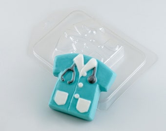NURSE UNIFORM MOLD, Medical Theme Soap Mold, Bath Bomb Mold, Chocolate Mold, Nurse Graduation Cake Decoration, Doctor Mold, Candle Wax Mold