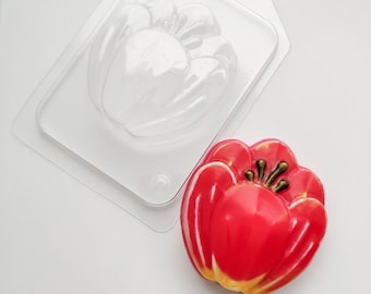 FORMA TULIPAN, forma na czekoladki z motywem kwiatowym, dekoracja tortu na Dzień Matki, forma na fondant, forma na cukierki, forma na mydło kwiatowe, forma na świece, forma na kule kąpielowe