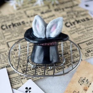 BUNNY in een HOED MOLD, Magician Mold, Circus Theme Cake Decoratie, Fondant Mold, Zeep Mold, Chocolade Mold, Unieke Baking Supplies, Shapem