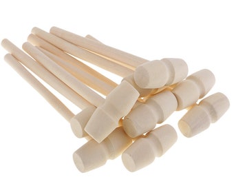 WOODEN MALLET HAMMER (Set of 5) - Small Size / 5.5 Inches Length - Baking Supplies for Breakable Heart, Dessert Supplies by ShapemCom