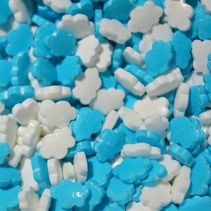 Cloud Sprinkles av Sprinklify - Livsmedelsklassat sockerströssel för tårtor, cupcakedekoration, baktillbehör, tårtdekorationer för babyshower, väder